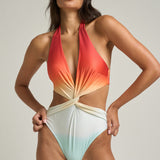 Knot One Piece Swimsuit Earth - shopsigal