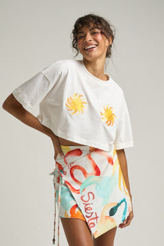 Crop Graphic Tee: Sol - shopsigal