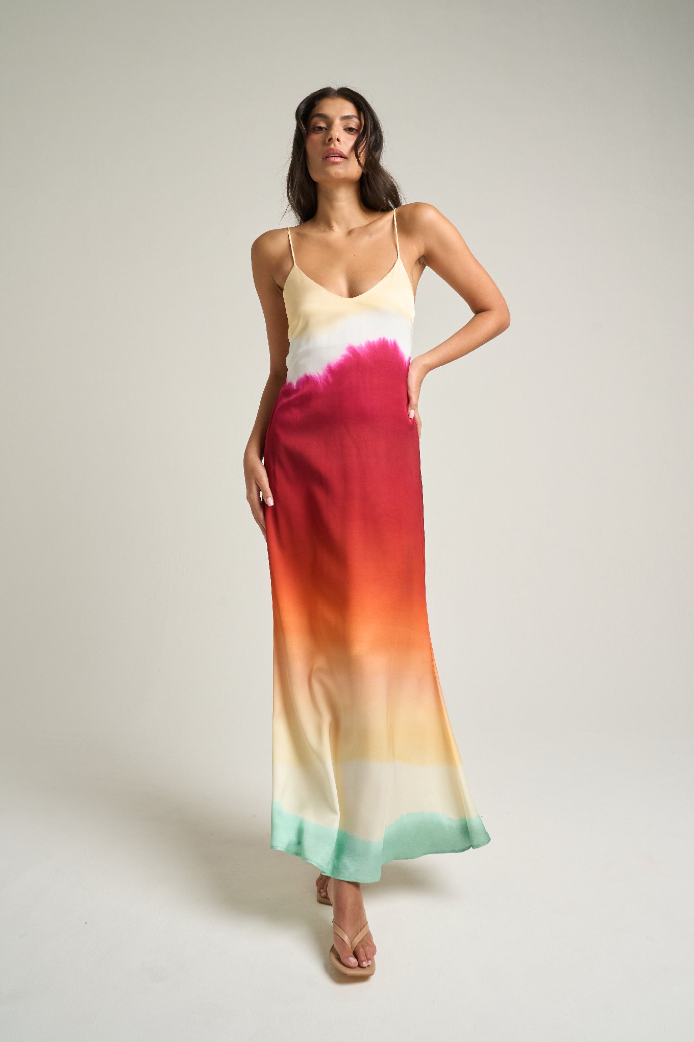 Long Tie Back Dress Earth - shopsigal