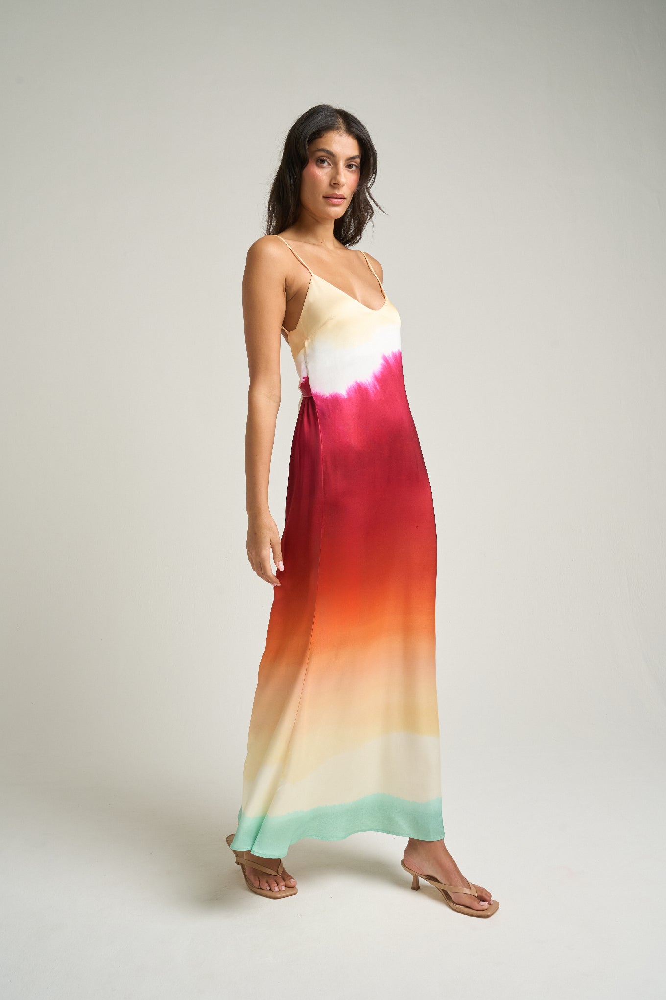 Long Tie Back Dress Earth - shopsigal