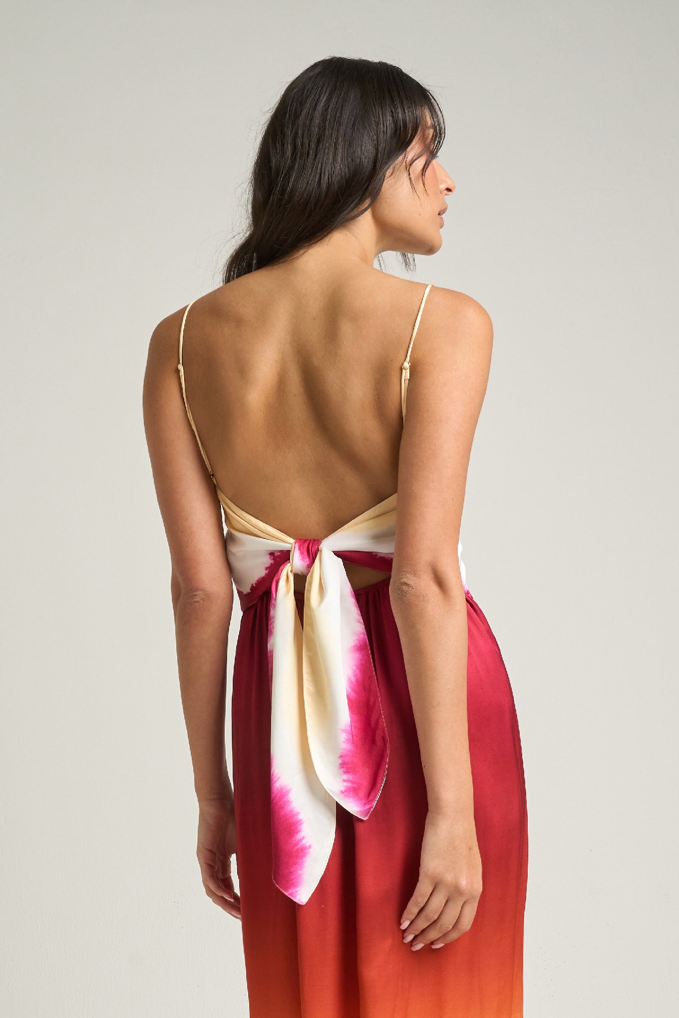 Long Tie Back Dress Earth - shopsigal