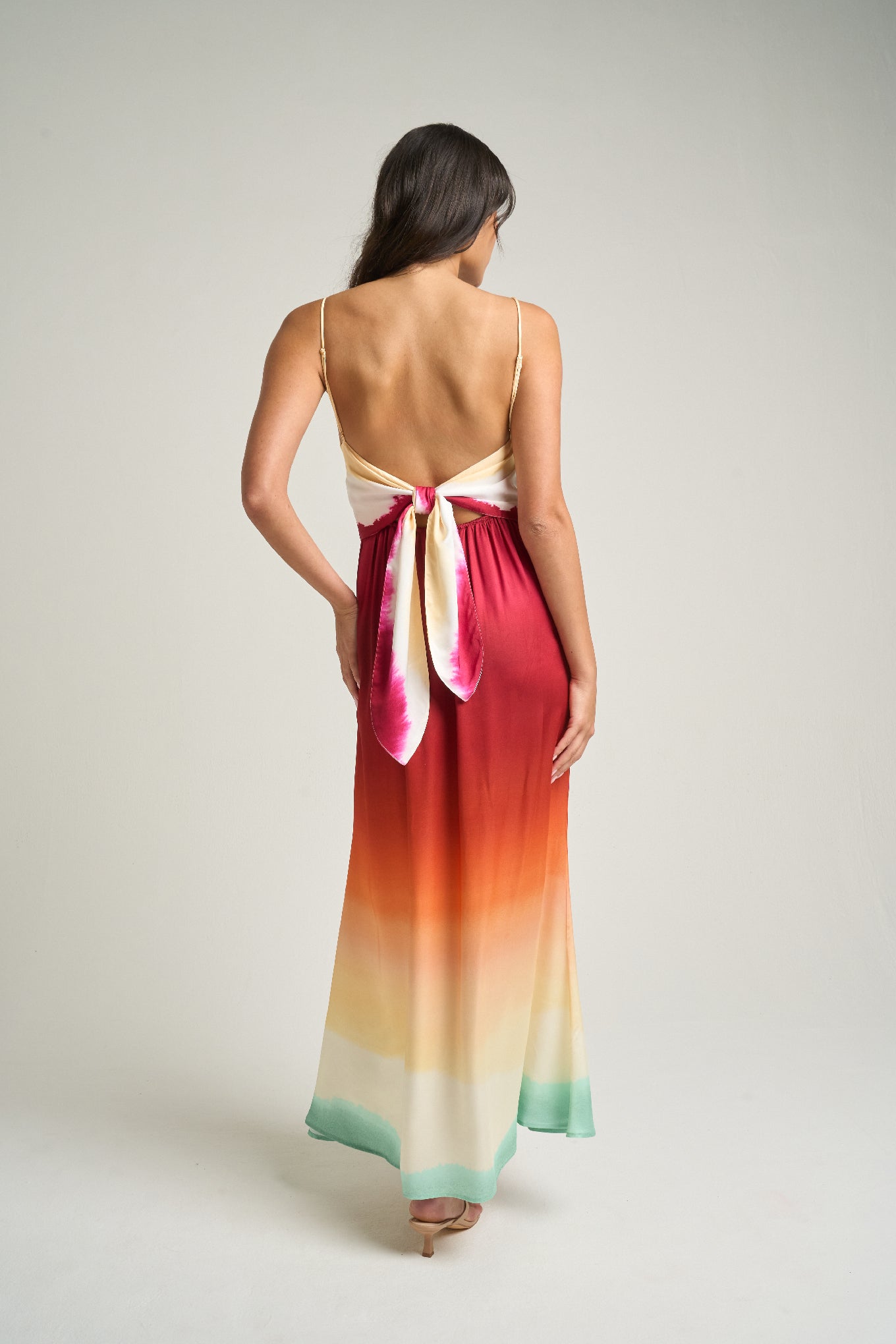 Long Tie Back Dress Earth - shopsigal