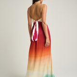 Long Tie Back Dress Earth - shopsigal