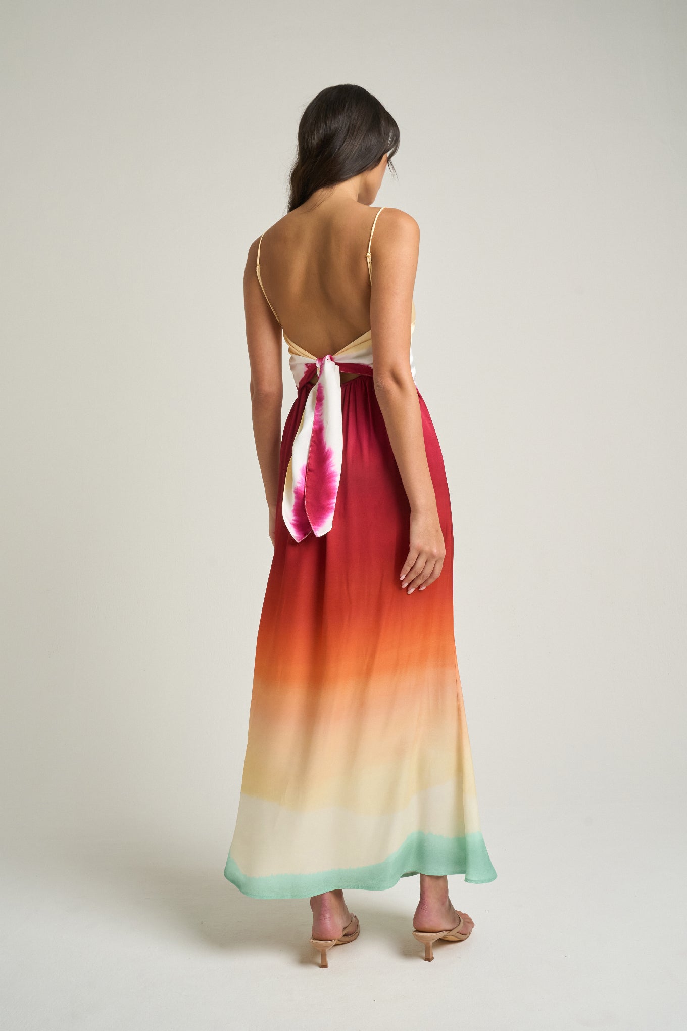 Long Tie Back Dress Earth - shopsigal