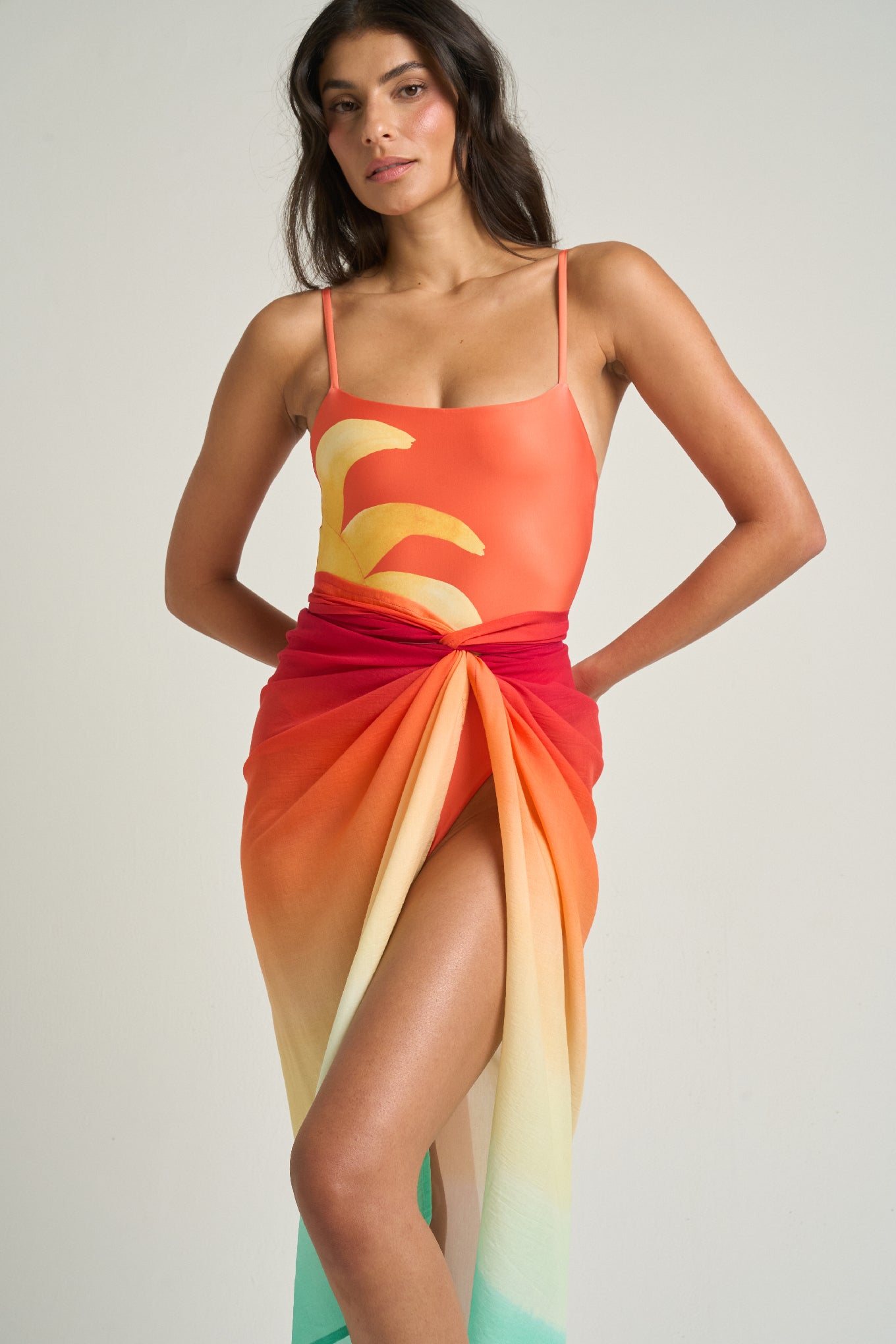 Sarong With Ties Earth - shopsigal