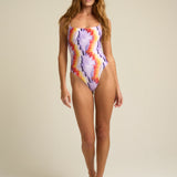 Straight Neck One-Piece Swimsuit Tapestra