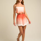 Flared Shorts Terracotta