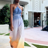 Maxi Halter Dress Sunrise - shopsigal