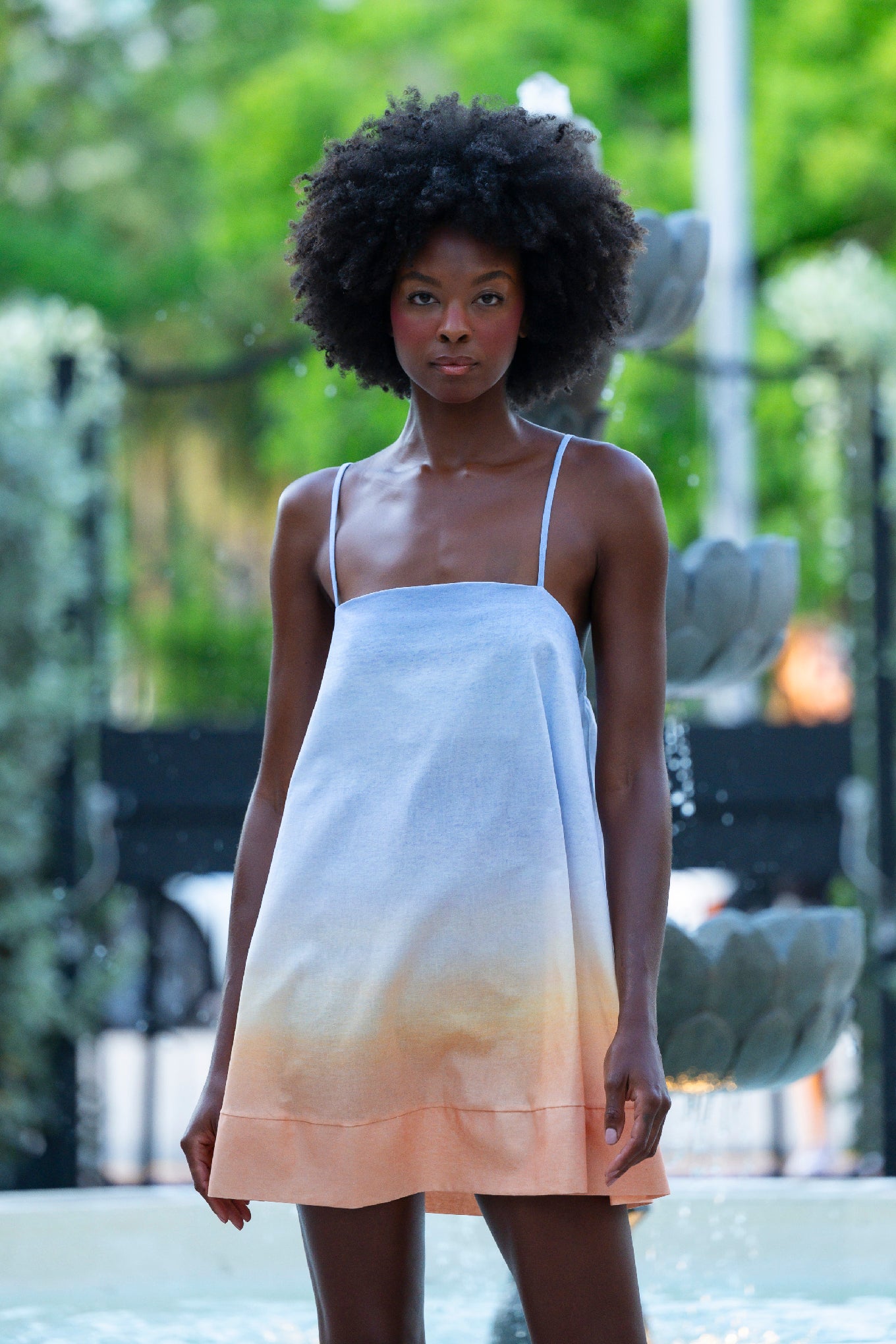 Mini Strappy Trapeze Dress Sunrise - shopsigal