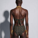 Bandeau Bikini Top Ojo Black / Trufa - shopsigal