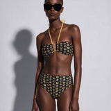 Bandeau Bikini Top Ojo Black / Trufa - shopsigal
