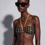 Bandeau Bikini Top Ojo Black / Trufa - shopsigal
