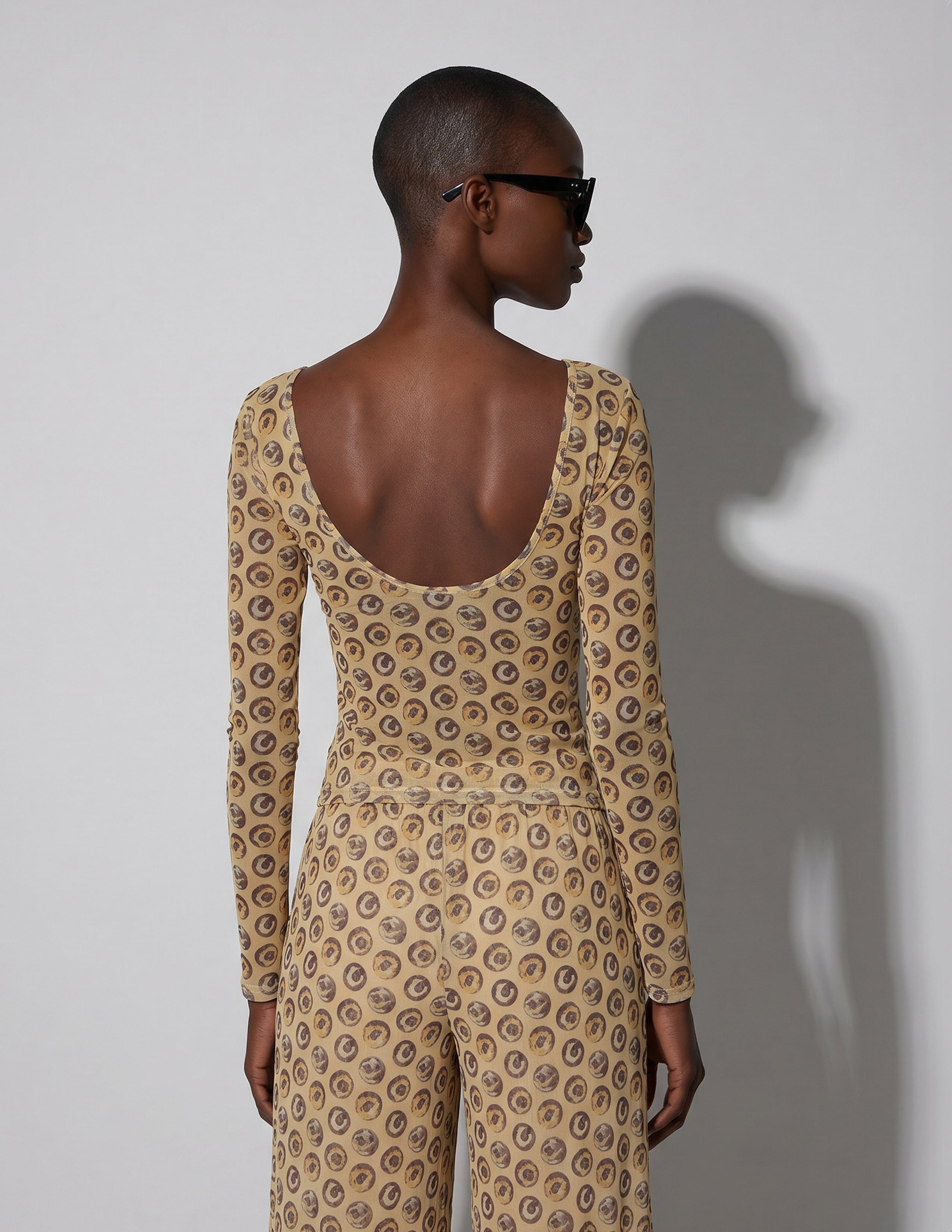 Long Sleeve Top Ojos Cream - shopsigal
