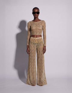Wide Leg Pants Ojos Cream - shopsigal