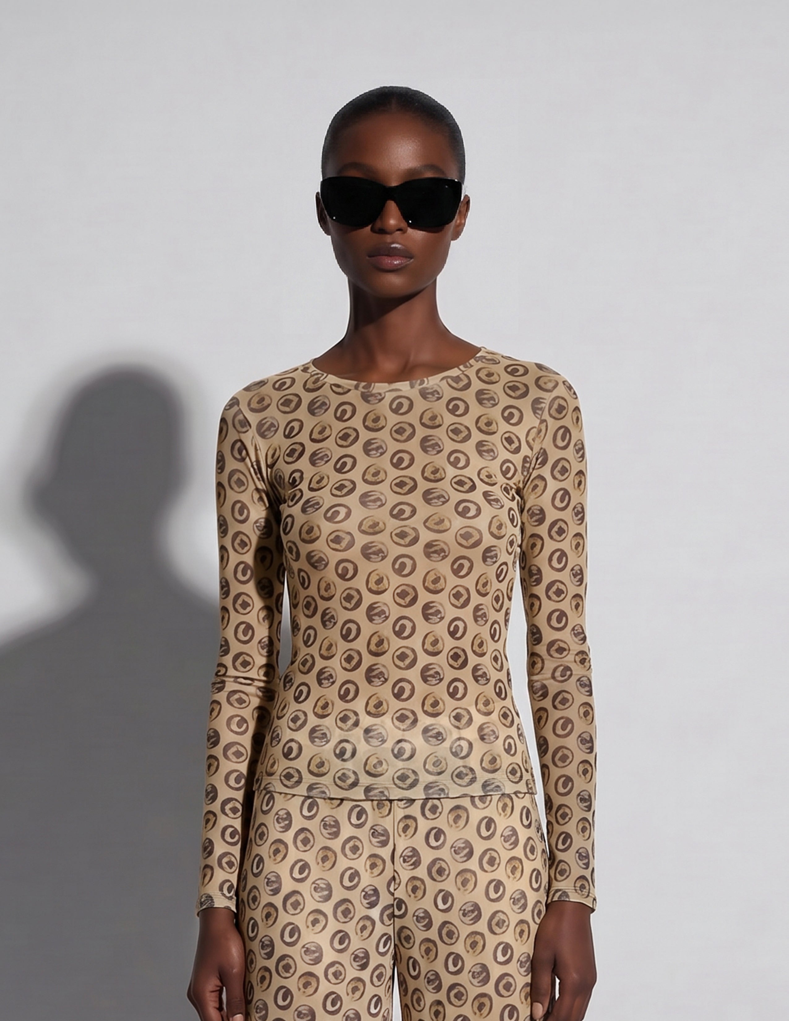 Long Sleeve Top Ojos Cream - shopsigal