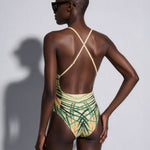 V-Neck One Piece Swimsuit Palmas - shopsigal