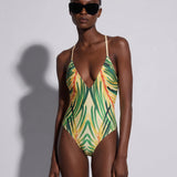 V-Neck One Piece Swimsuit Palmas