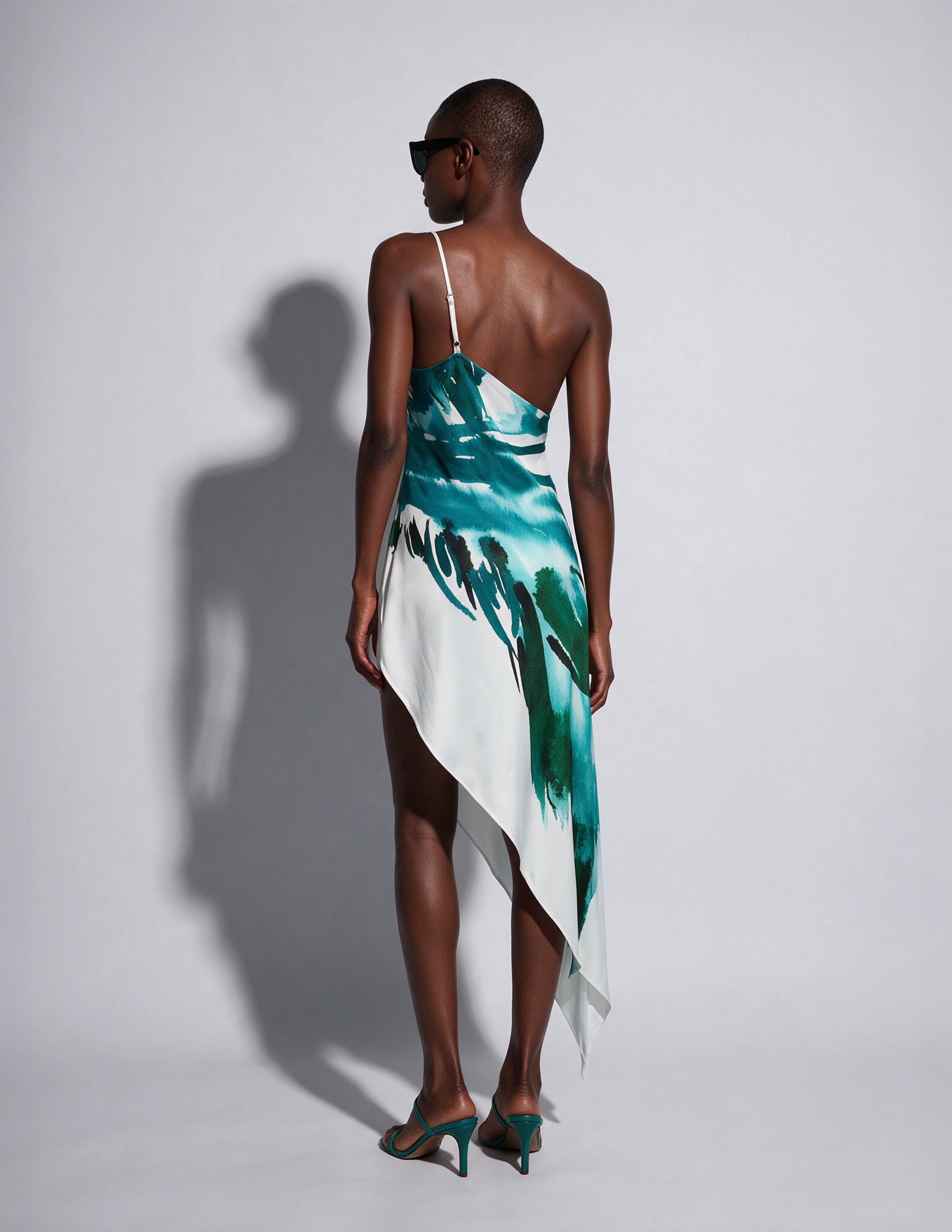Asymmetrical Slip Dress Plumaje - shopsigal