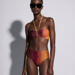 Bandeau Bikini Top Ojo Black / Trufa - shopsigal
