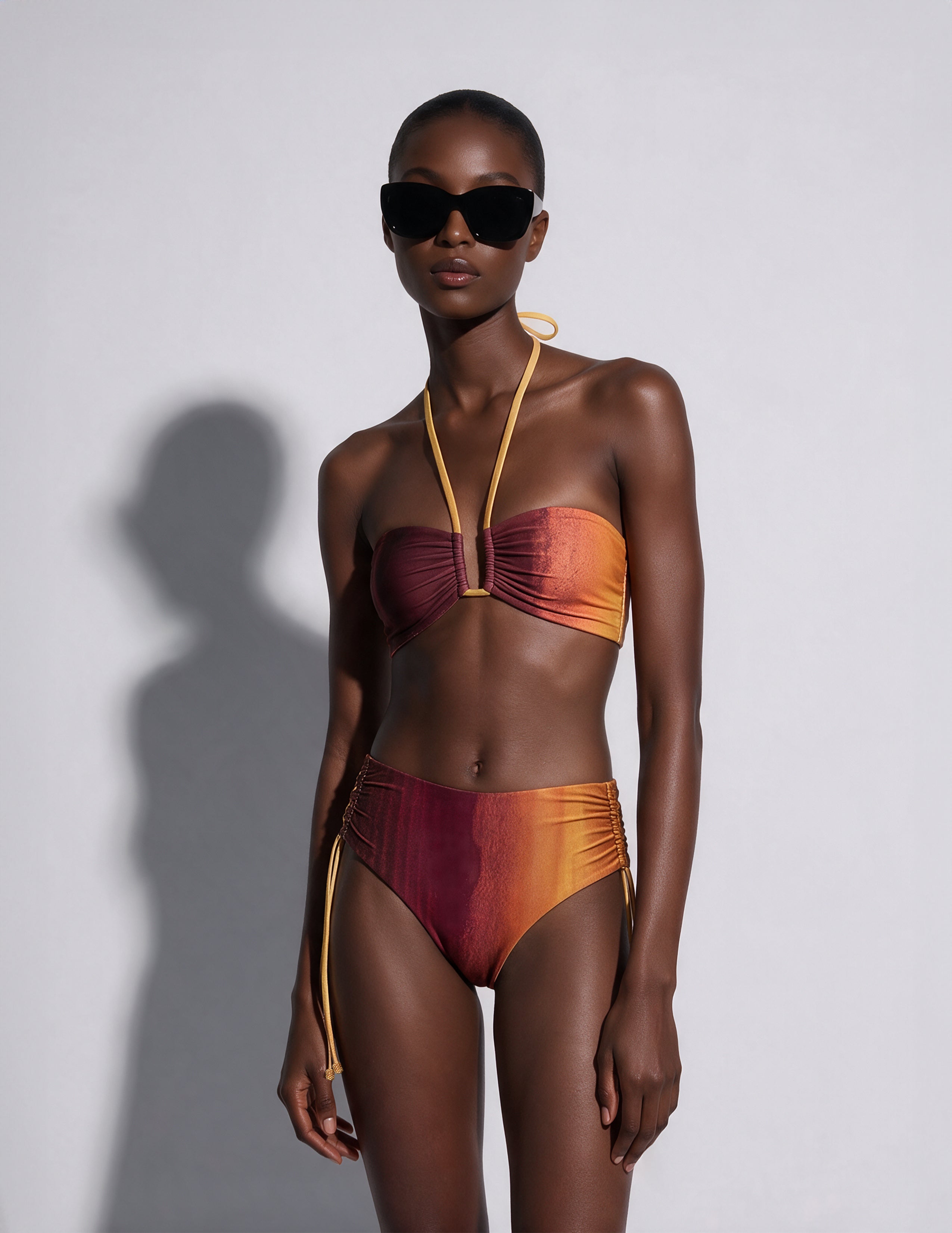 Bandeau Bikini Top Ojo Black / Trufa - shopsigal