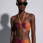 Bandeau Bikini Top Ojo Black / Trufa - shopsigal