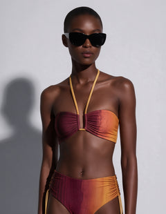 Bandeau Bikini Top Ojo Black / Trufa - shopsigal