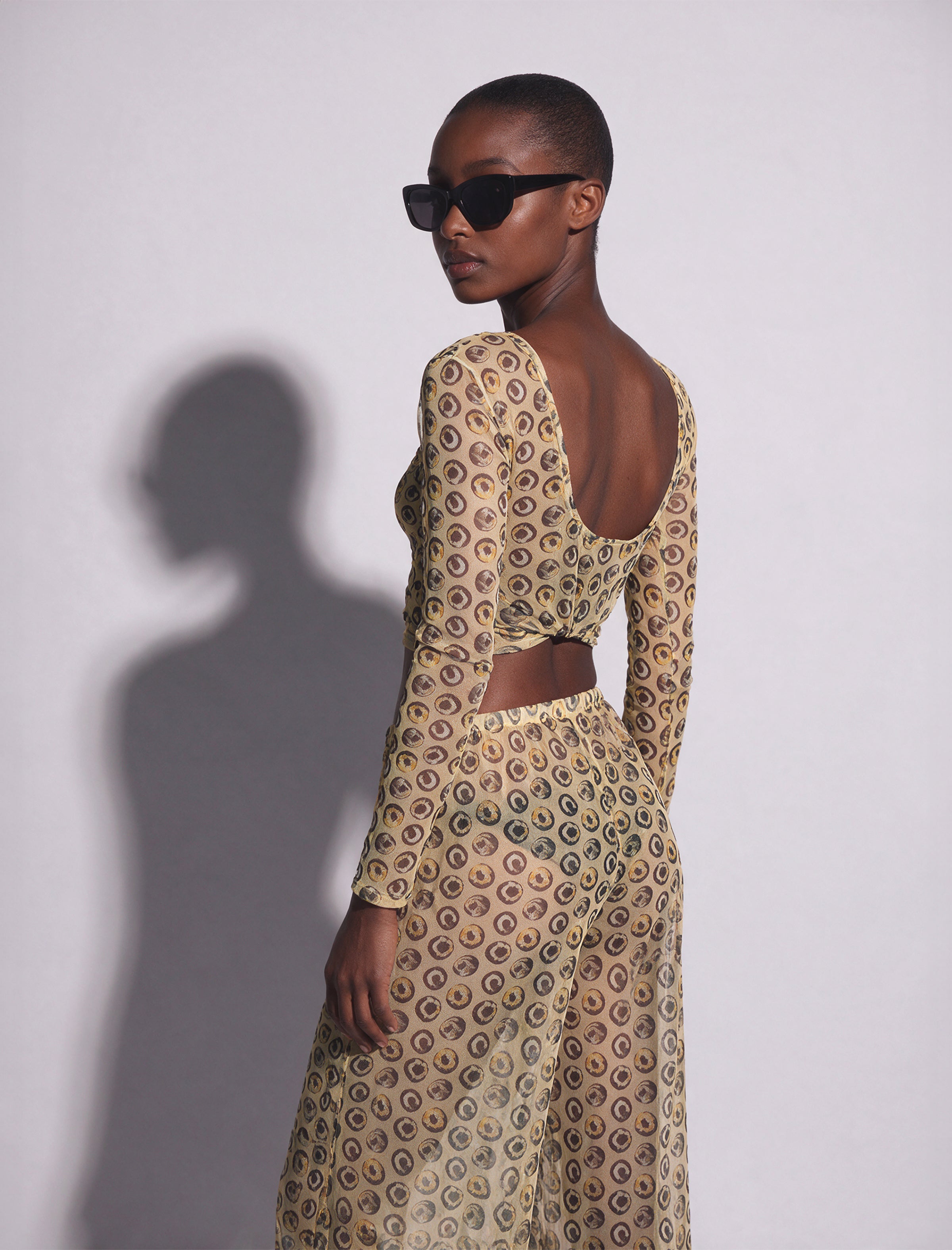 Long Sleeve Top Ojos Cream - shopsigal