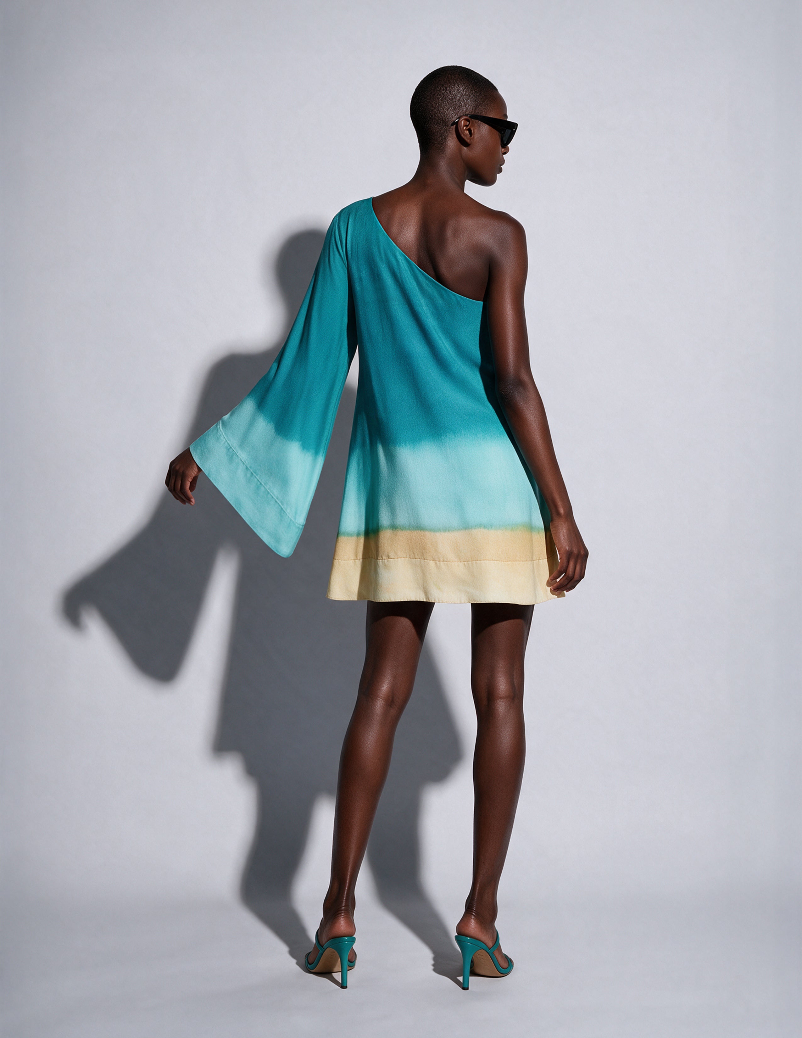 One-Shoulder Trapeze Dress Cepe - shopsigal