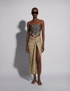Sarong With Ties Ojos Cream - shopsigal