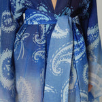 Bell Sleeve Kimono Paisley Blue - shopsigal