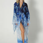 Bell Sleeve Kimono Paisley Blue - shopsigal