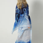 Bell Sleeve Kimono Paisley Blue - shopsigal