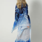 Bell Sleeve Kimono Paisley Blue - shopsigal