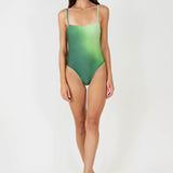 Verde straight neck One Piece Swimsuit - shopsigal