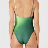 Verde straight neck One Piece Swimsuit - shopsigal