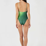 Verde straight neck One Piece Swimsuit - shopsigal
