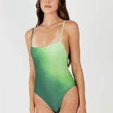 Verde straight neck One Piece Swimsuit - shopsigal