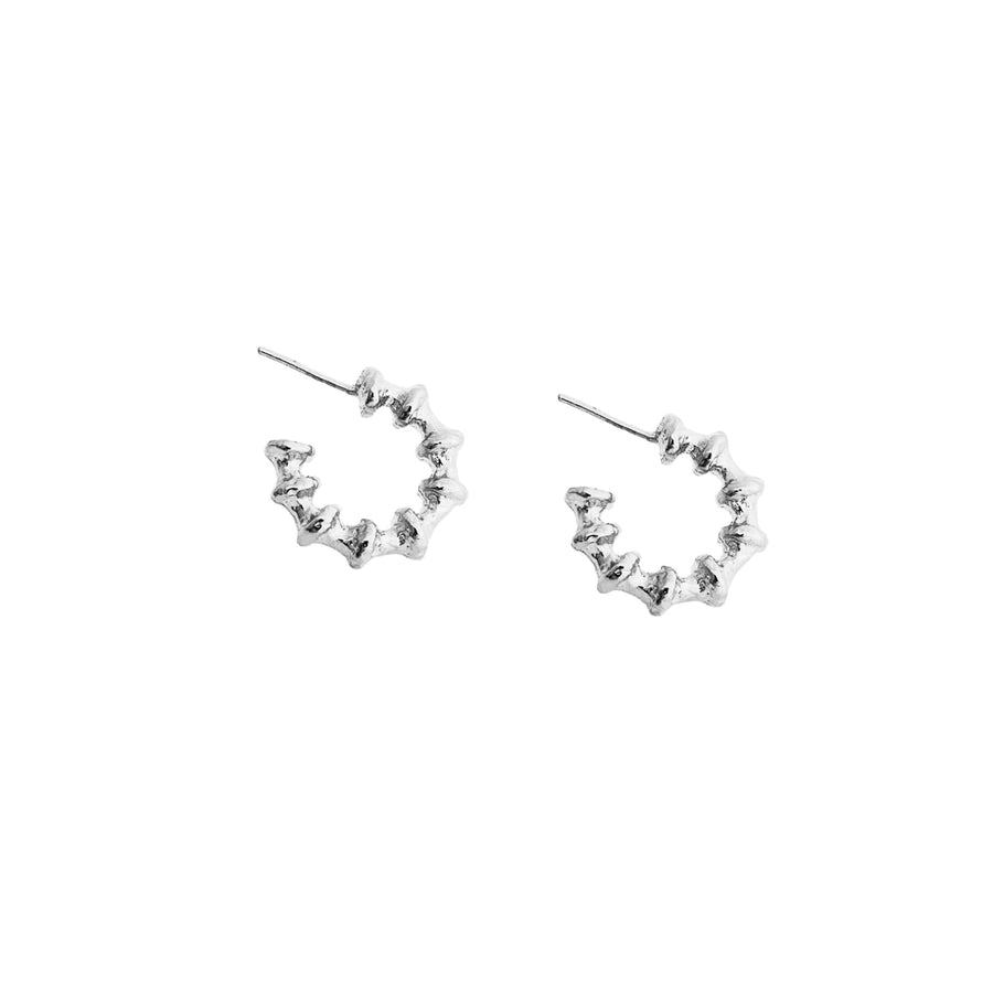 Jet Lag mode Silver Formation small Hoops - shopsigal