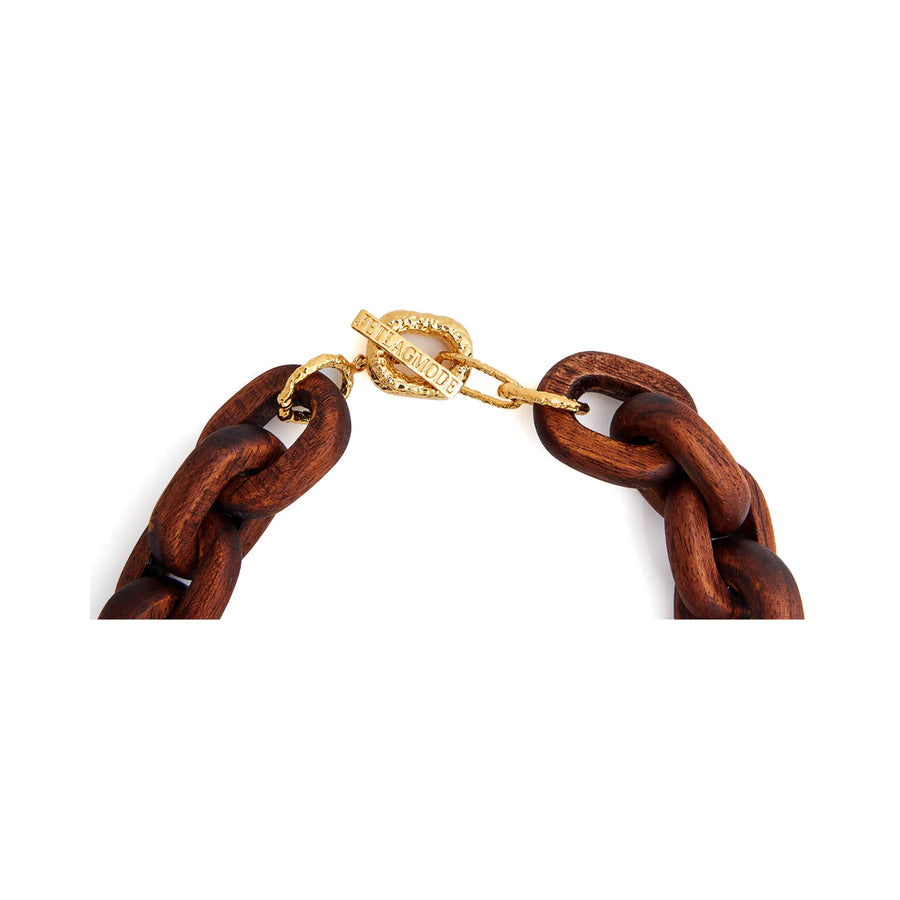 Jetlagmode Connection Link Wood Necklace - shopsigal