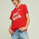 Hey Beach Red Tee - shopsigal