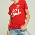 Hey Beach Red Tee - shopsigal