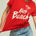 Hey Beach Red Tee - shopsigal