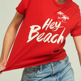 Hey Beach Red Tee - shopsigal