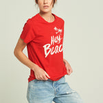 Hey Beach Red Tee - shopsigal