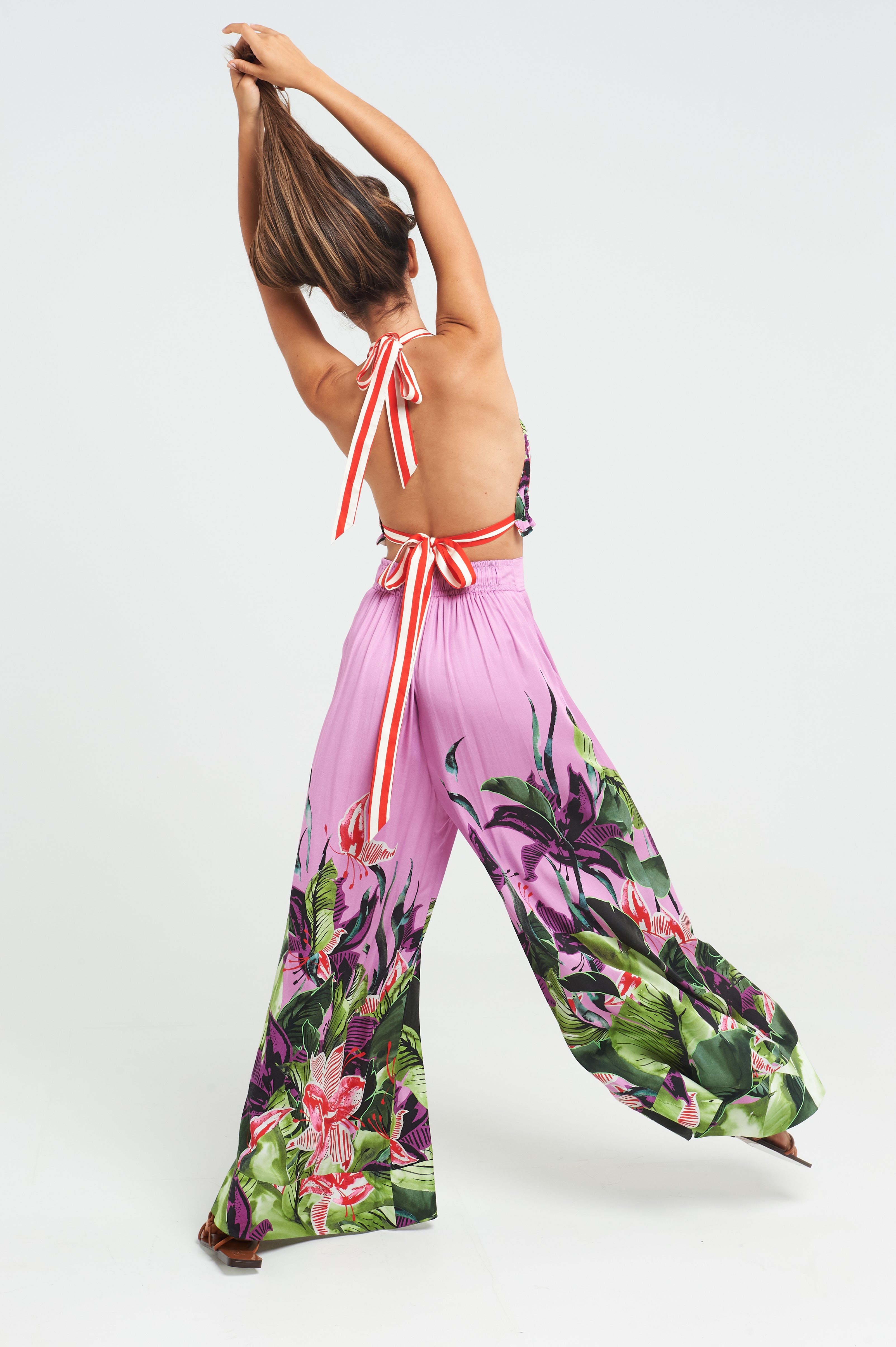 Hawaiian Lily Palazzo Pants - shopsigal