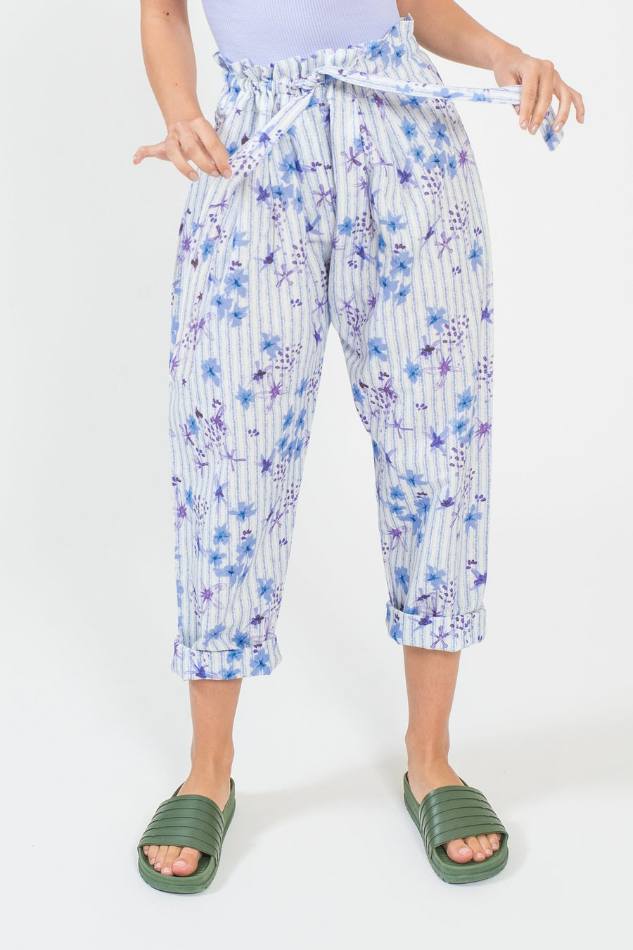 Purple Queen Paper Bag Pants - shopsigal