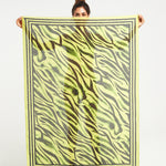 Neon Zebra Fringed Sarong Scarf - shopsigal