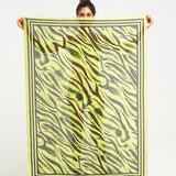 Neon Zebra Fringed Sarong Scarf - shopsigal