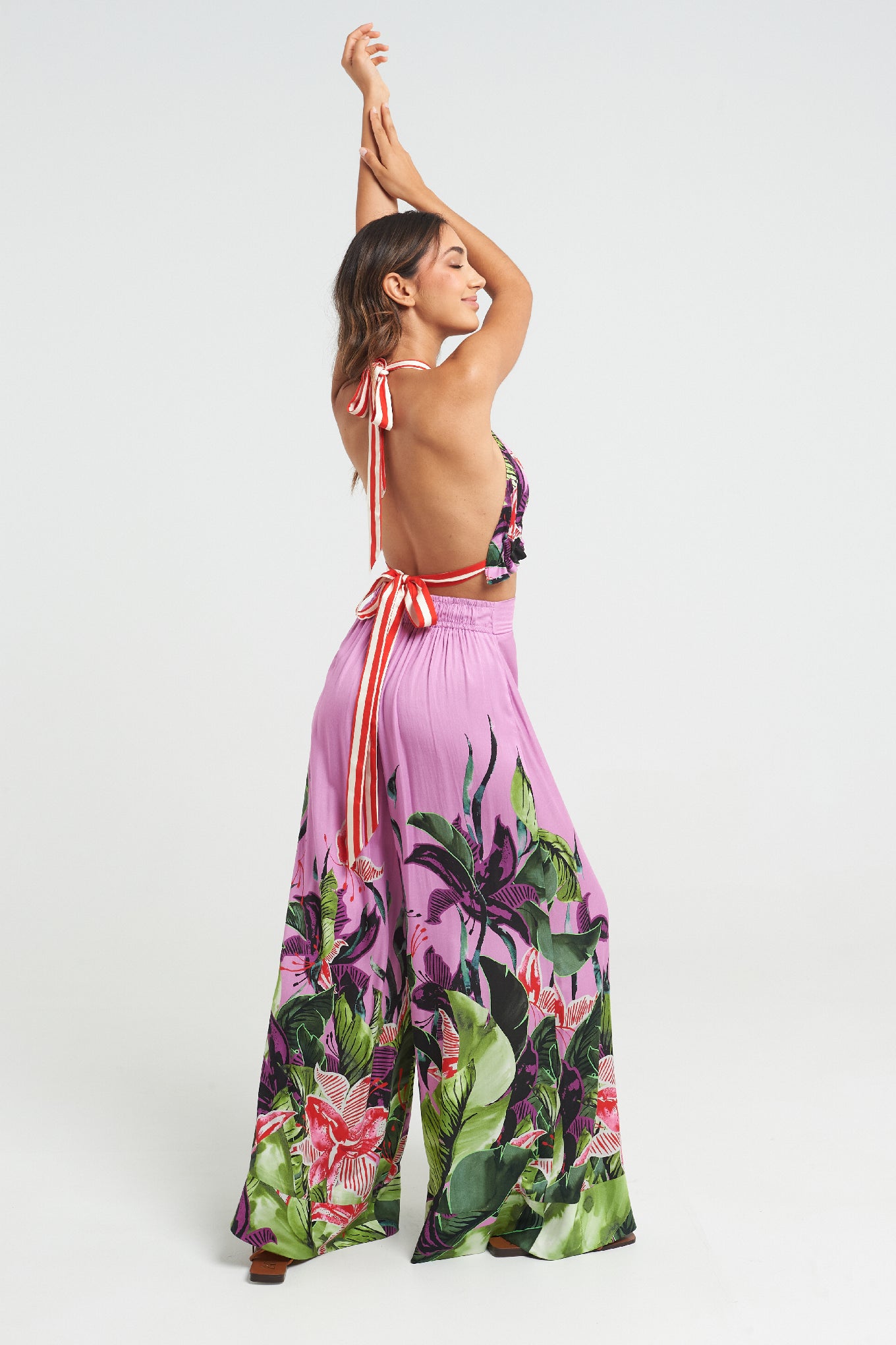 Hawaiian Lily Palazzo Pants - shopsigal
