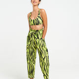 Neon Zebra Paper Bag Pants - shopsigal